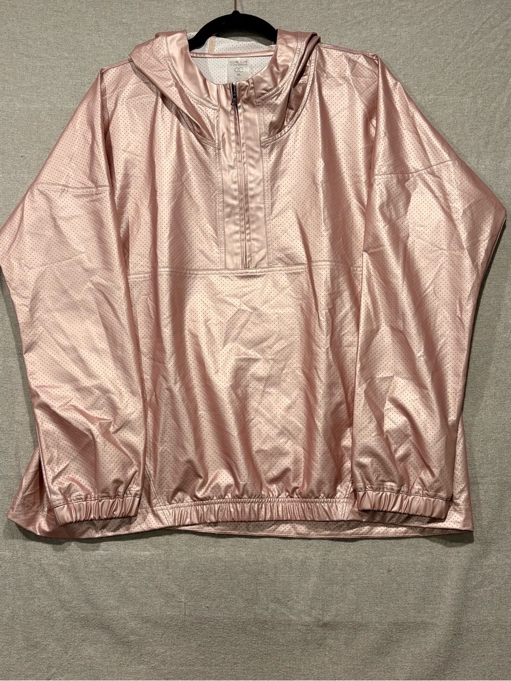 CALIA by Carrie Underwood Metallic Rose Gold Bomber Pullover Jacket Size. XL